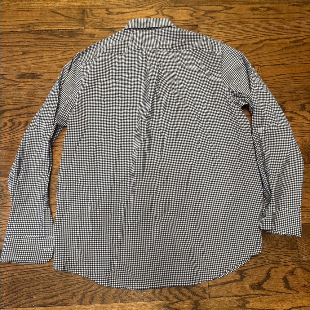 Vineyard Vines Performance Classic Fit Tucker Shirt, Navy Gingham, Men’s L - Picture 2 of 4
